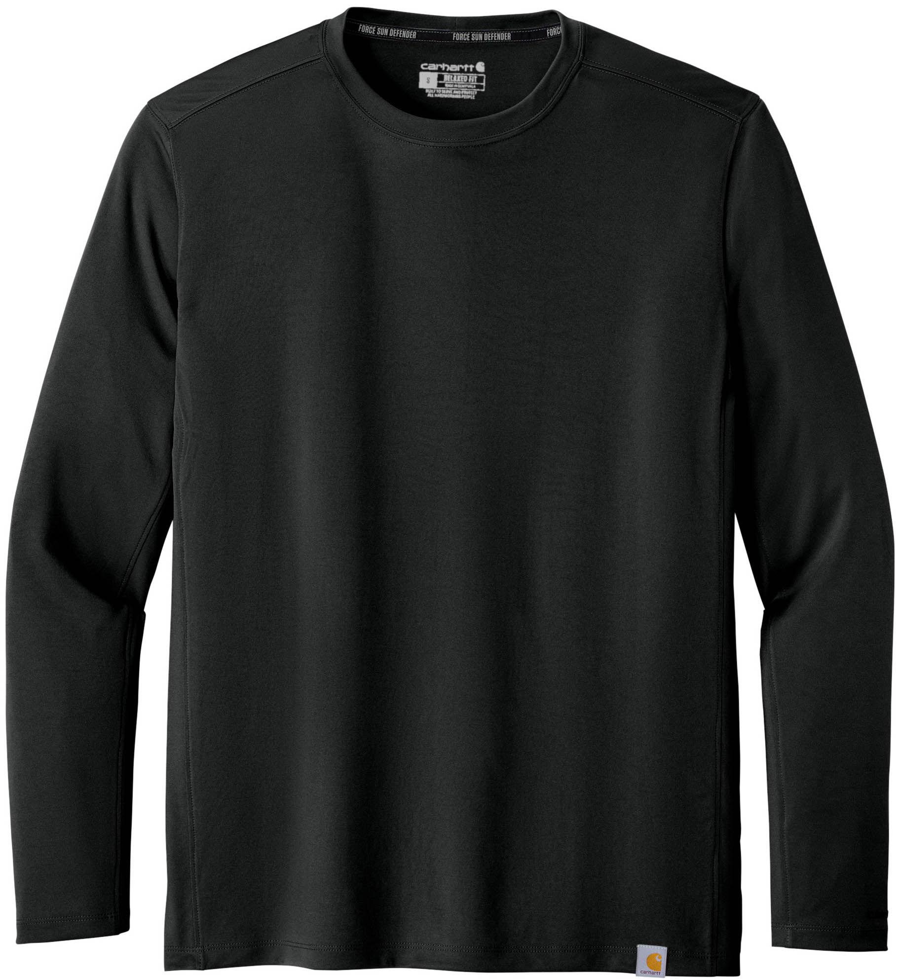Carhartt Force Sun Defender Long Sleeve T Shirt in Black
