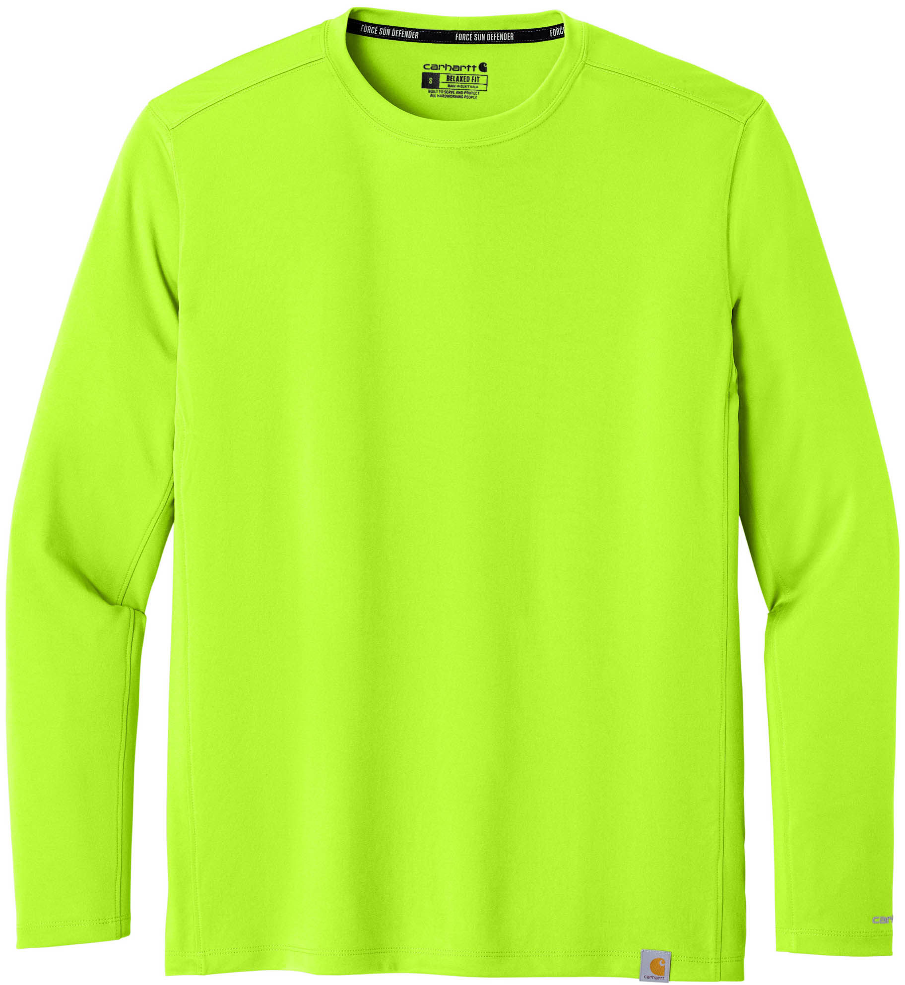 Carhartt Force Sun Defender Long Sleeve T Shirt in Brite Lime