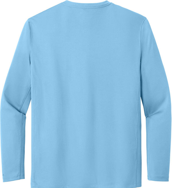 An image of a Custom Carhartt Force Sun Defender Long Sleeve T Shirt in Fresh Water Blue!