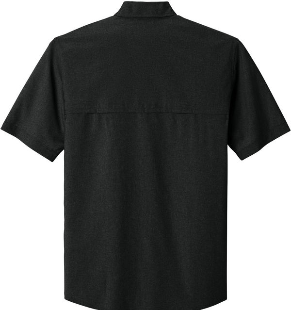 An image of a Custom Carhartt Force Sun Defender Short Sleeve Shirt in Black!