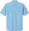 An image of a Custom Carhartt Force Sun Defender Short Sleeve Shirt in Fresh Water Blue!