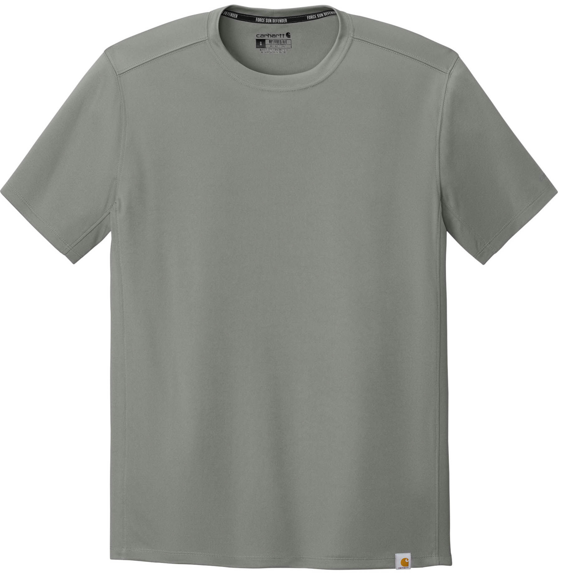 Carhartt Force Sun Defender Short Sleeve T Shirt in Asphalt Grey