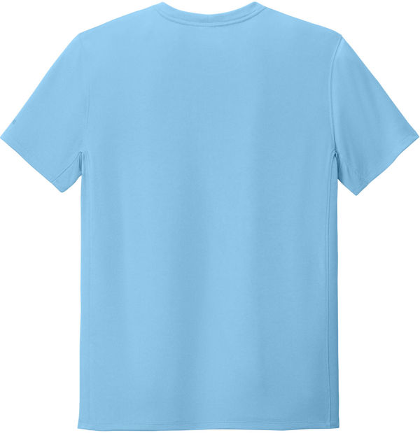 An image of a Custom Carhartt Force Sun Defender Short Sleeve T Shirt in Fresh Water Blue!