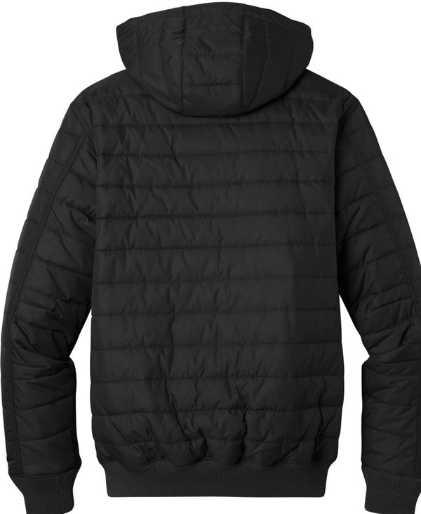 An image of a Custom Carhartt Gilliam Insulated Hooded Jacket in Black!