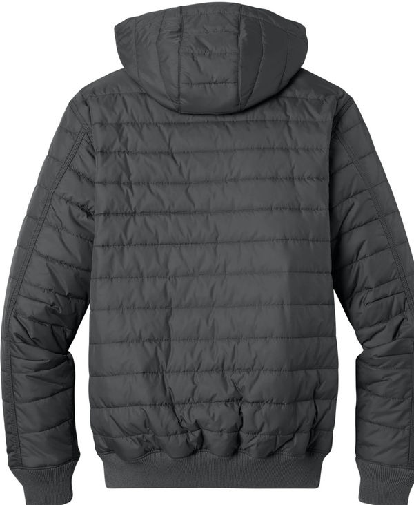 An image of a Custom Carhartt Gilliam Insulated Hooded Jacket in Shadow Grey!