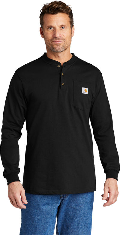 An image of a Custom Carhartt Long Sleeve Henley T Shirt!
