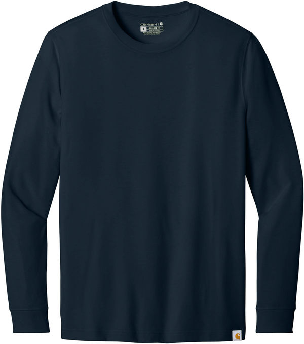 An image of a Custom Carhartt Long Sleeve T Shirt in Navy!
