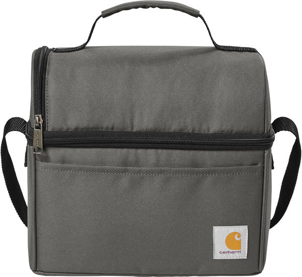An image of a Custom Carhartt Lunch 6 Can Cooler in Grey!