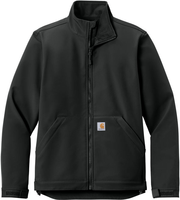 Am image of a Custom Carhartt Rain Defender Soft Shell Jacket in Black!