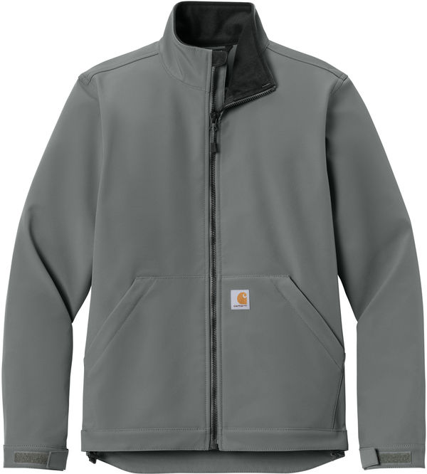 Am image of a Custom Carhartt Rain Defender Soft Shell Jacket in Steel!