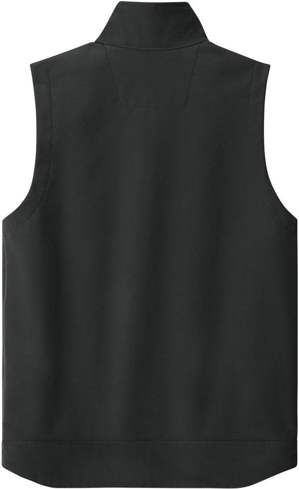 Am image of a Custom Carhartt Rain Defender Soft Shell Vest in Black!