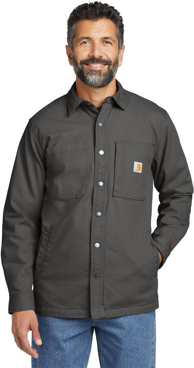 An image of a Custom Carhartt Rugged Flex Fleece Lined Shirt Jacket!