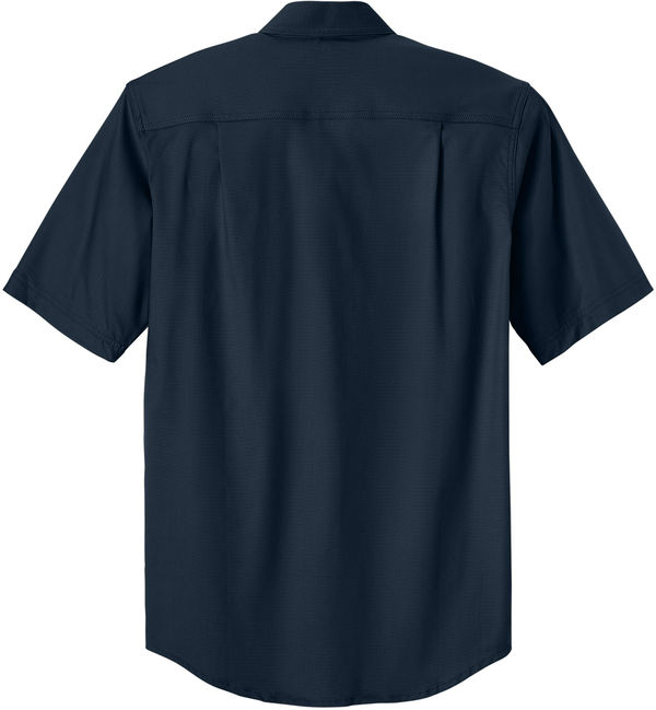 Am image of a Custom Carhartt Rugged Professional Series Short Sleeve Shirt in Navy!