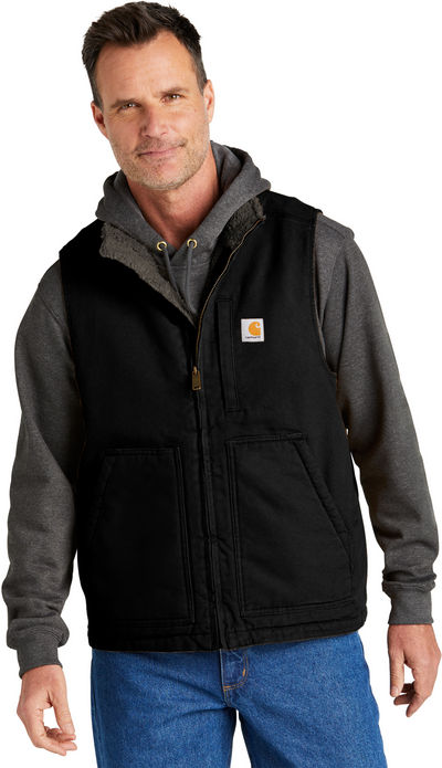 An image of a Custom Carhartt Sherpa Lined Mock Neck Vest!