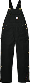 An image of a Custom Carhartt Short Firm Duck Insulated Bib Overalls in Black!