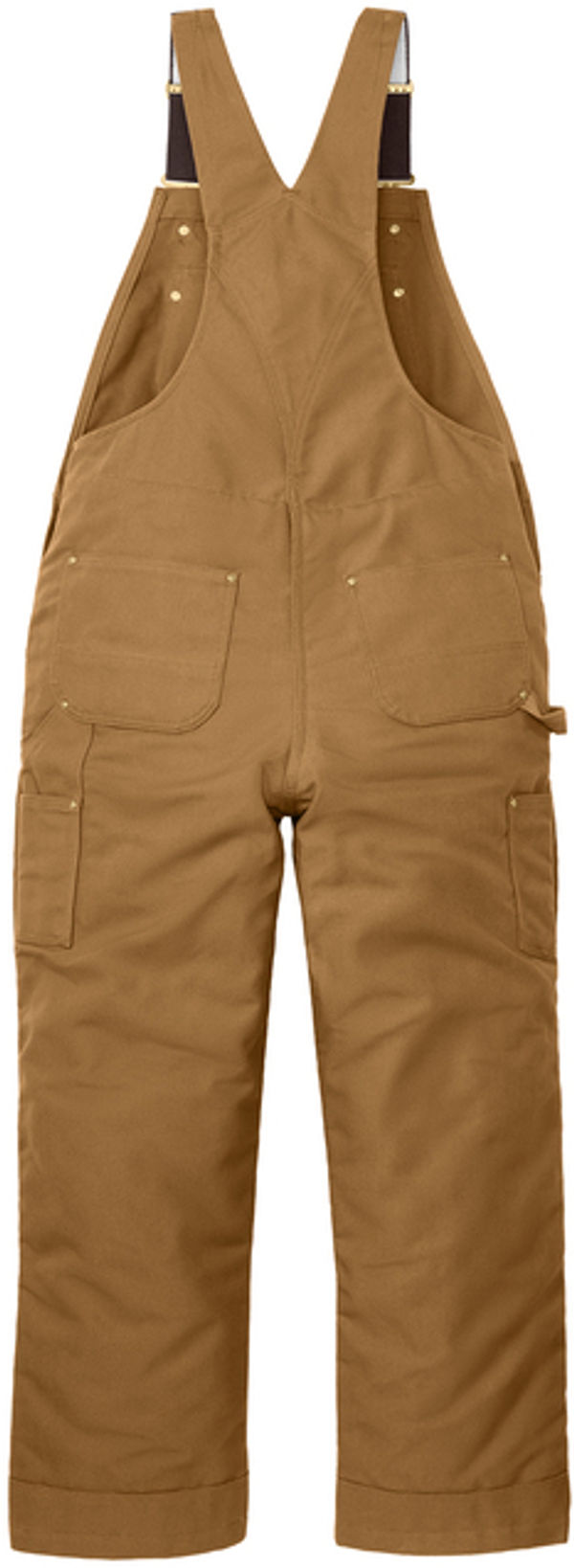 An image of a Custom Carhartt Short Firm Duck Insulated Bib Overalls in Carhartt Brown!
