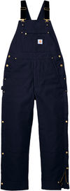 An image of a Custom Carhartt Short Firm Duck Insulated Bib Overalls in Dark Navy!