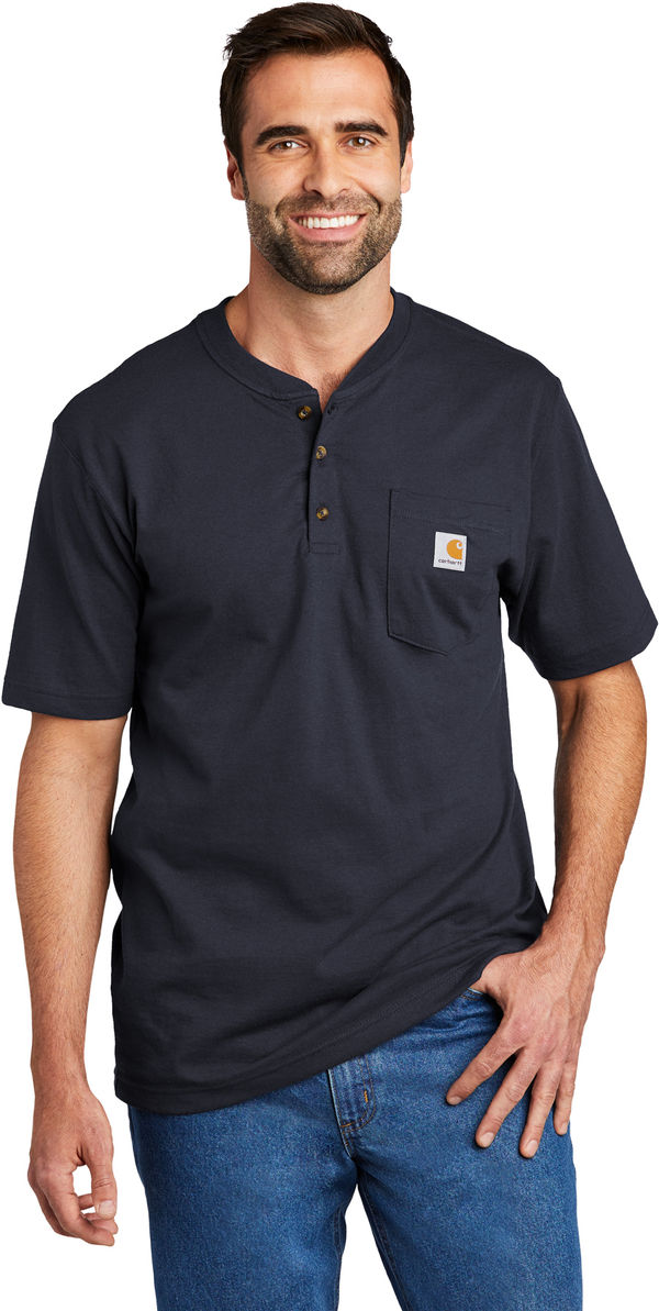 An image of a Custom Carhartt Short Sleeve Henley T Shirt!