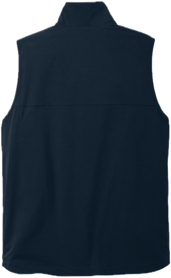 Am image of a Custom Carhartt Super Dux Soft Shell Vest in Navy!