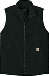 An image of a Custom Carhartt Textured Fleece Vest in Black!