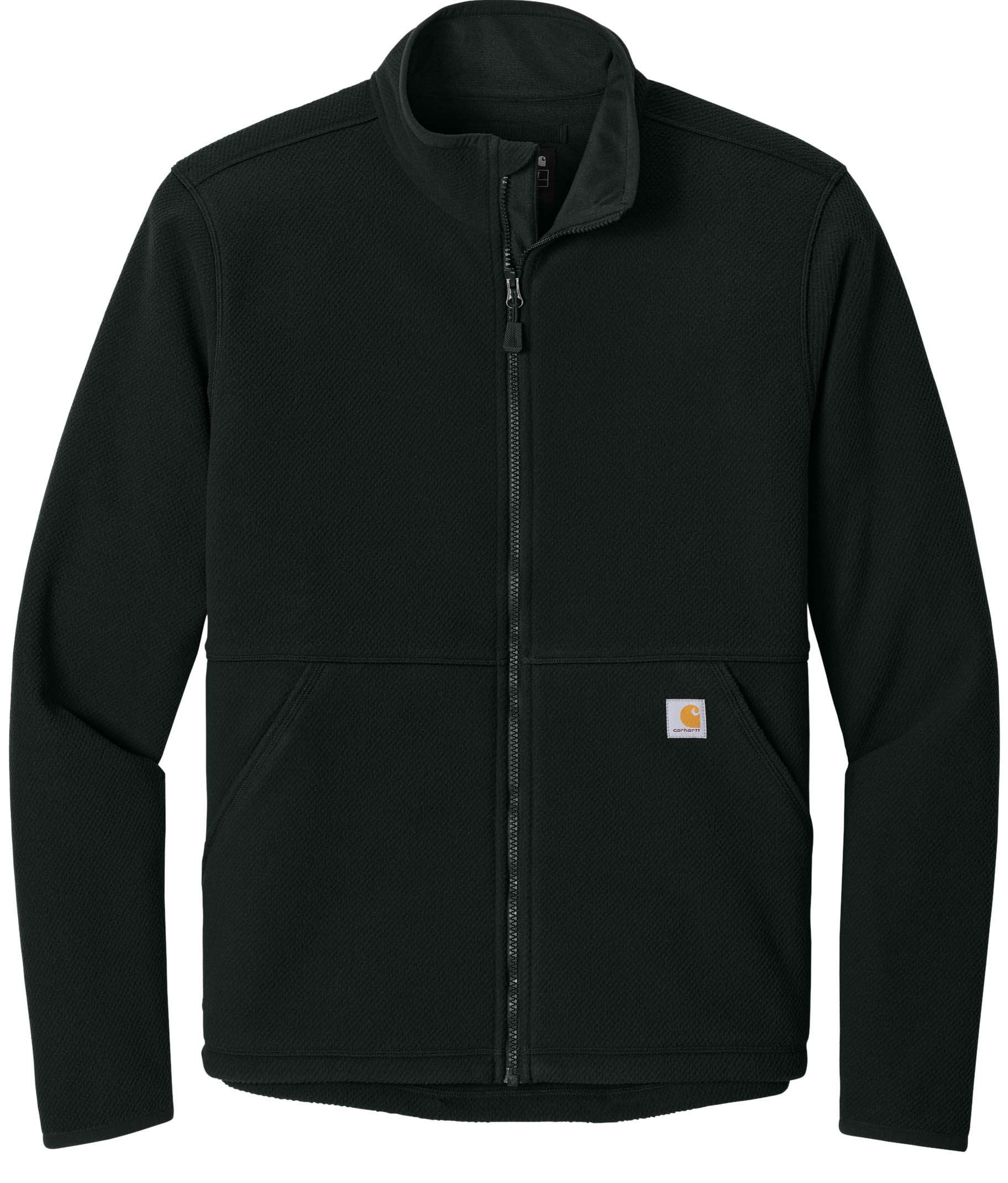 Carhartt Textured Full Zip Fleece Jacket in Black