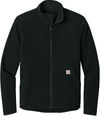An image of a Custom Carhartt Textured Full Zip Fleece Jacket in Black!