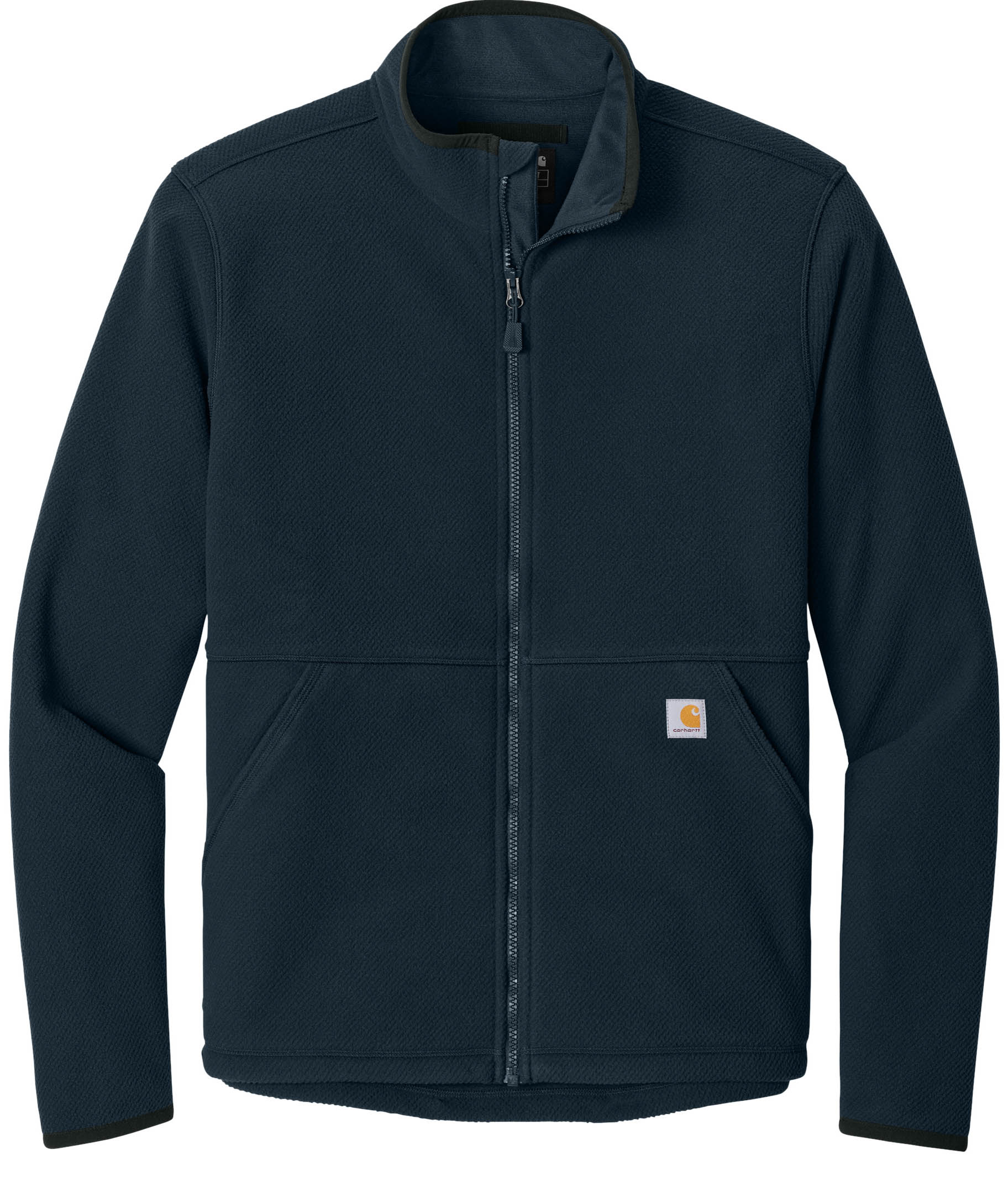 Carhartt Textured Full Zip Fleece Jacket in Navy
