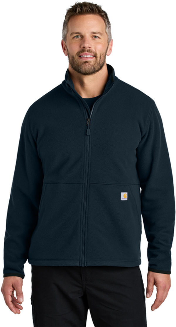 An image of a Custom Carhartt Textured Full Zip Fleece Jacket!