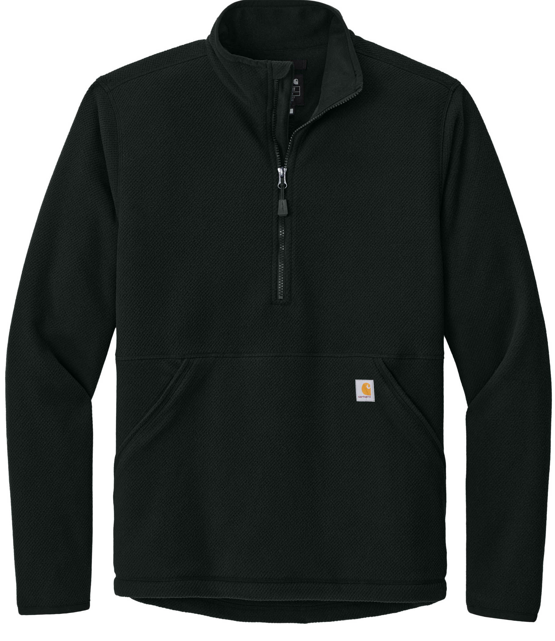 Carhartt Textured One Half Zip Fleece Jacket in Black