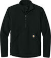 An image of a Custom Carhartt Textured One Half Zip Fleece Jacket in Black!