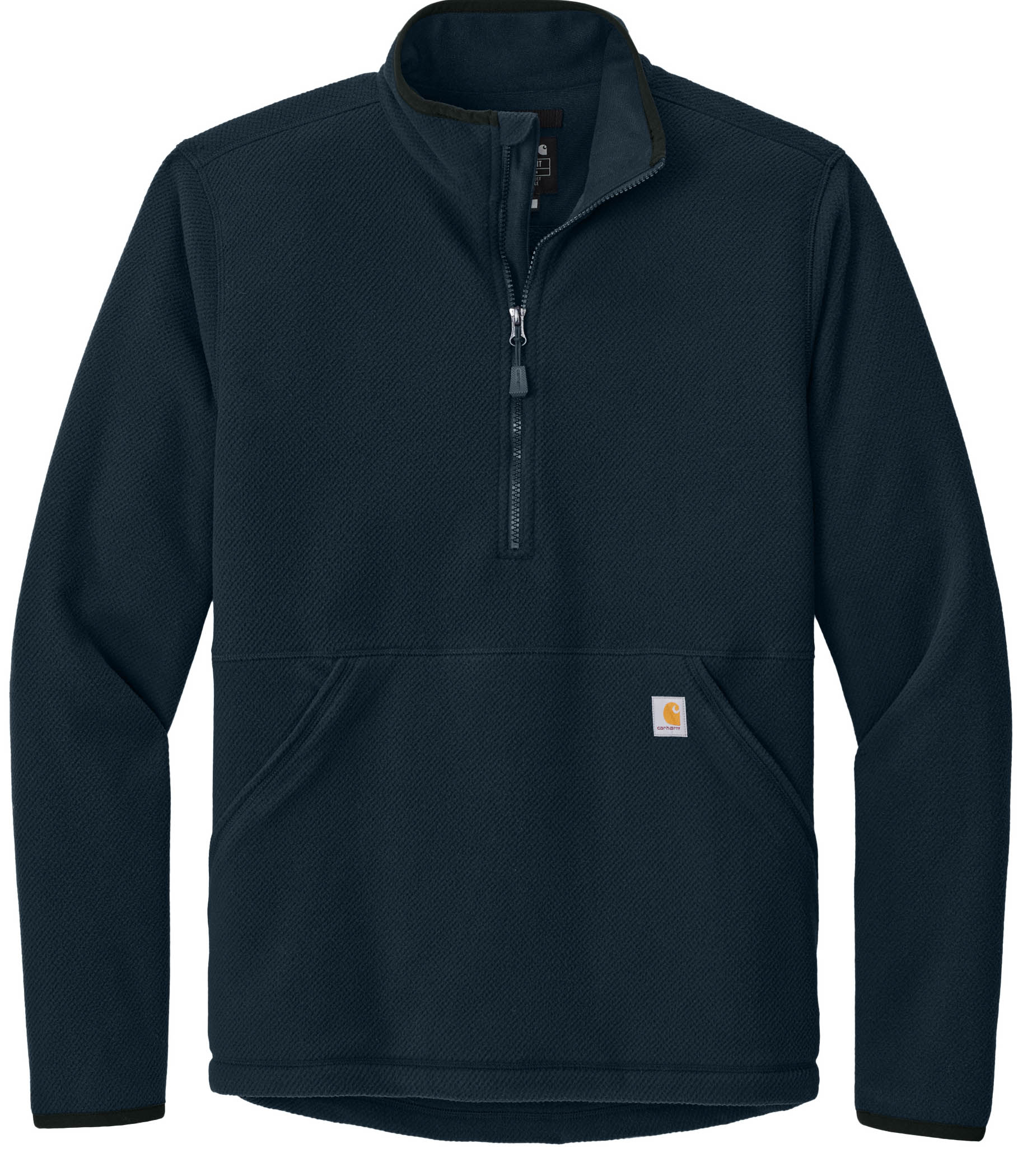 Carhartt Textured One Half Zip Fleece Jacket in Navy
