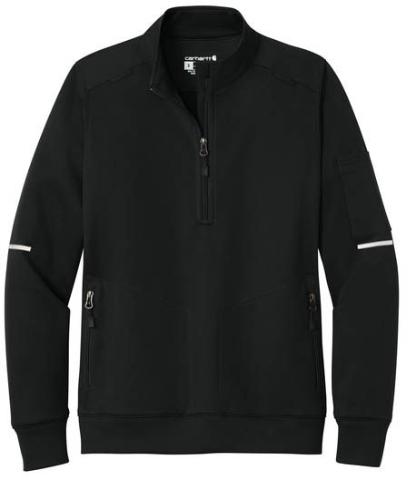 Carhartt Womens FLD & RSCU One Half Zip Mid Layer in Black