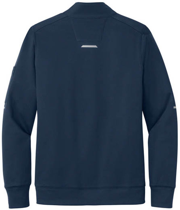 An image of a Custom Carhartt Womens FLD & RSCU One Half Zip Mid Layer in Dark Navy!
