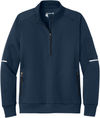 An image of a Custom Carhartt Womens FLD & RSCU One Half Zip Mid Layer in Dark Navy!