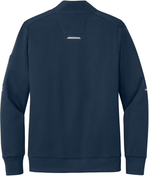 An image of a Custom Carhartt Womens FLD & RSCU One Half Zip Mid Layer in Dark Navy!