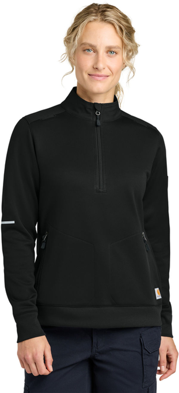 An image of a Custom Carhartt Womens FLD & RSCU One Half Zip Mid Layer!