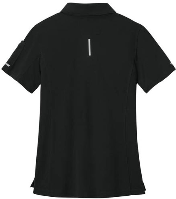 An image of a Custom Carhartt Womens FLD & RSCU Polo in Black!