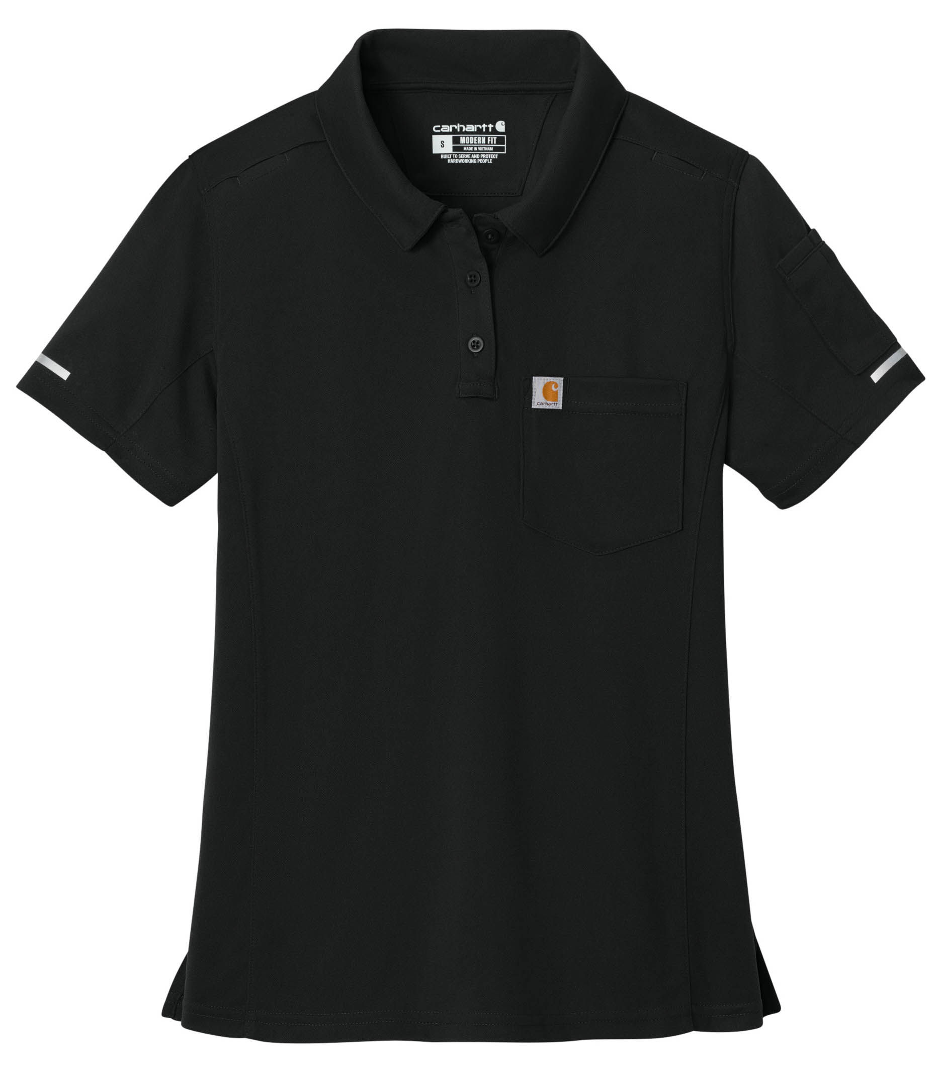 Carhartt Womens FLD & RSCU Polo in Black