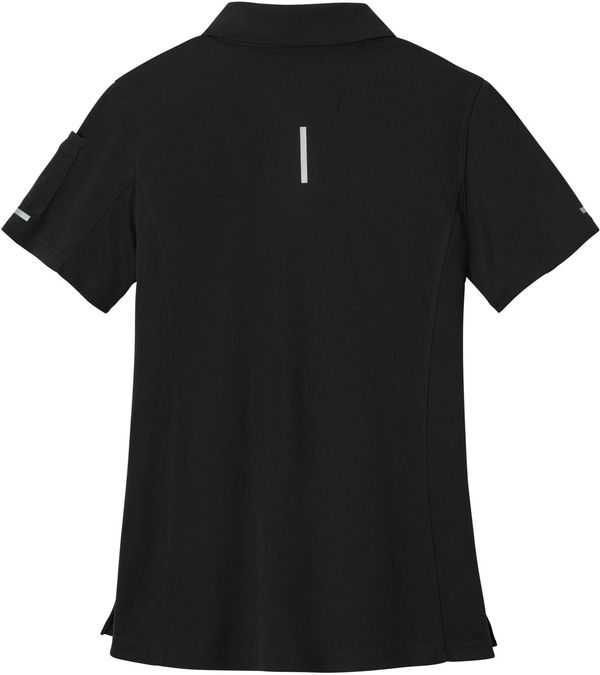 An image of a Custom Carhartt Womens FLD & RSCU Polo in Black!