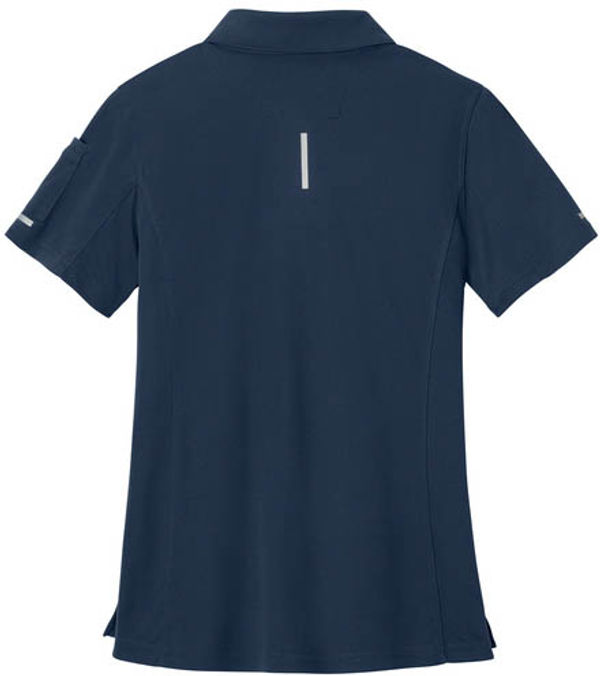 An image of a Custom Carhartt Womens FLD & RSCU Polo in Dark Navy!