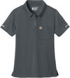 An image of a Custom Carhartt Womens FLD & RSCU Polo in Pewter!