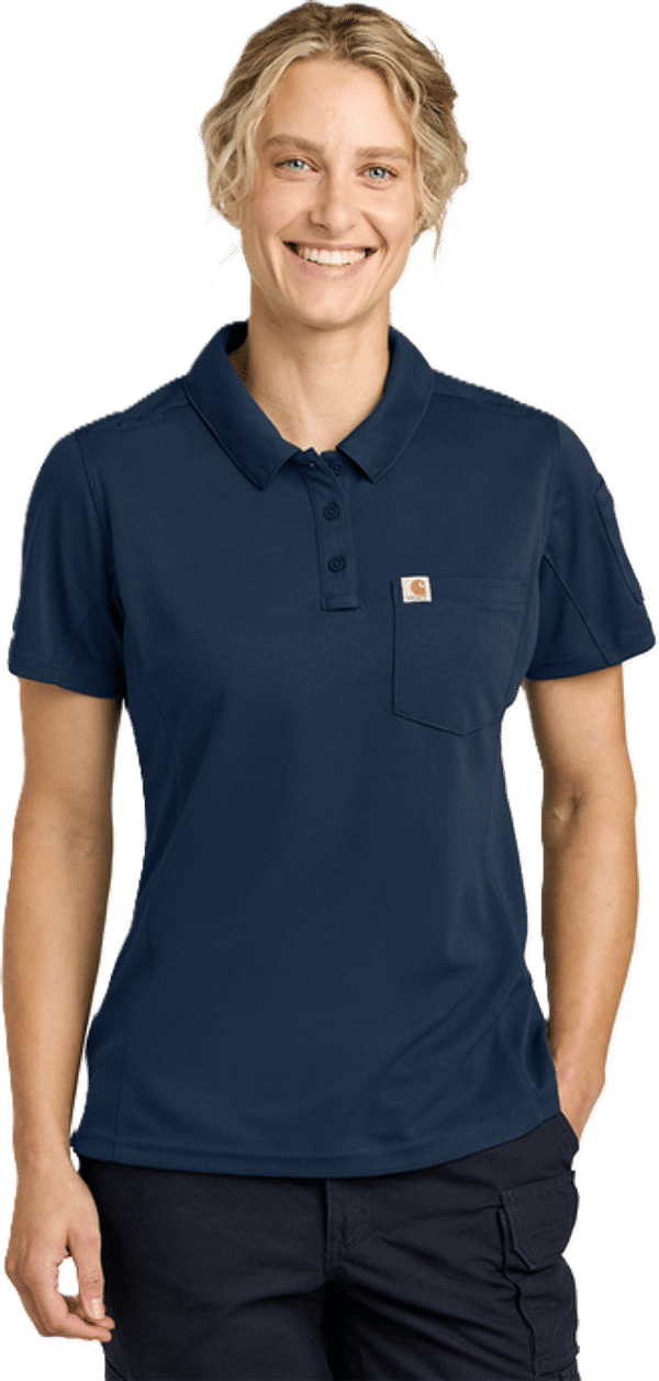 An image of a Custom Carhartt Womens FLD & RSCU Polo!