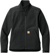 Am image of a Custom Carhartt Womens Rain Defender Soft Shell Jacket in Black!