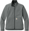 Am image of a Custom Carhartt Womens Rain Defender Soft Shell Jacket in Steel!