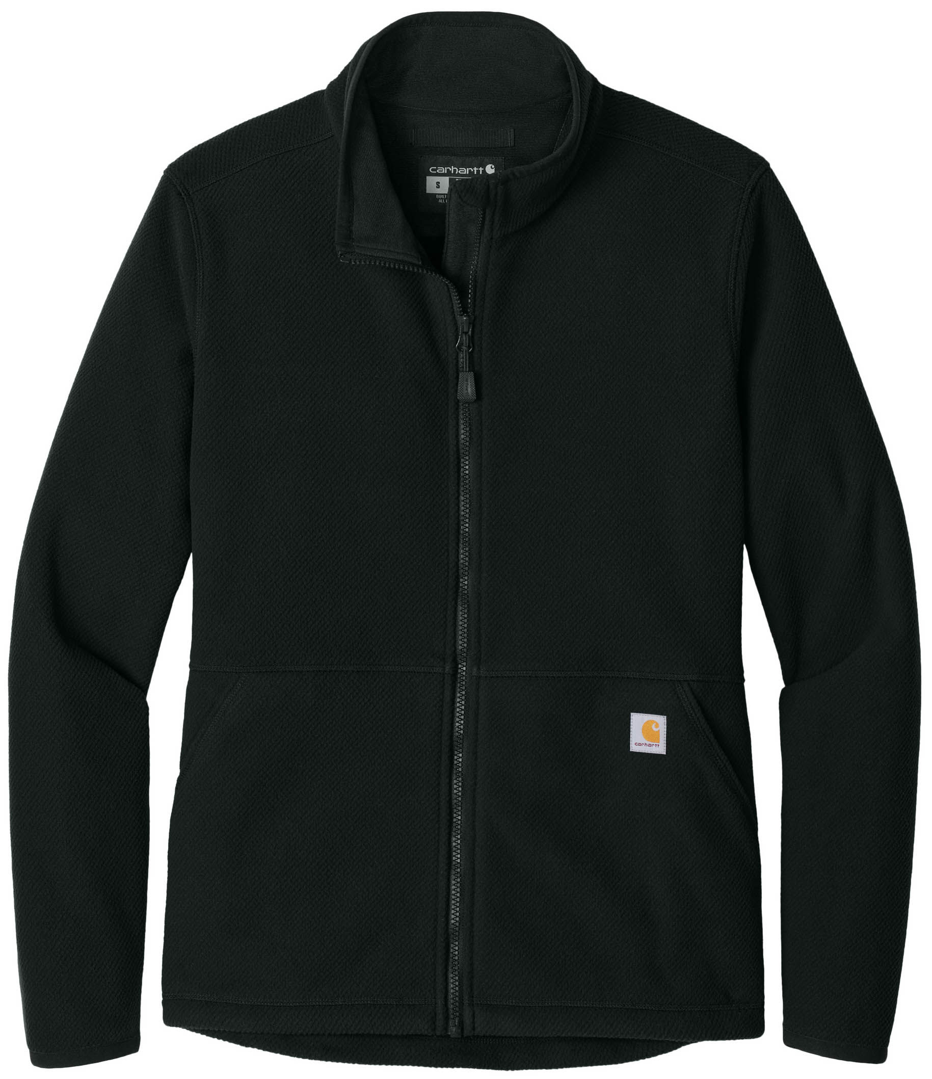 Carhartt Womens Textured Full Zip Fleece Jacket in Black