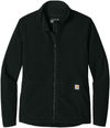 An image of a Custom Carhartt Womens Textured Full Zip Fleece Jacket in Black!