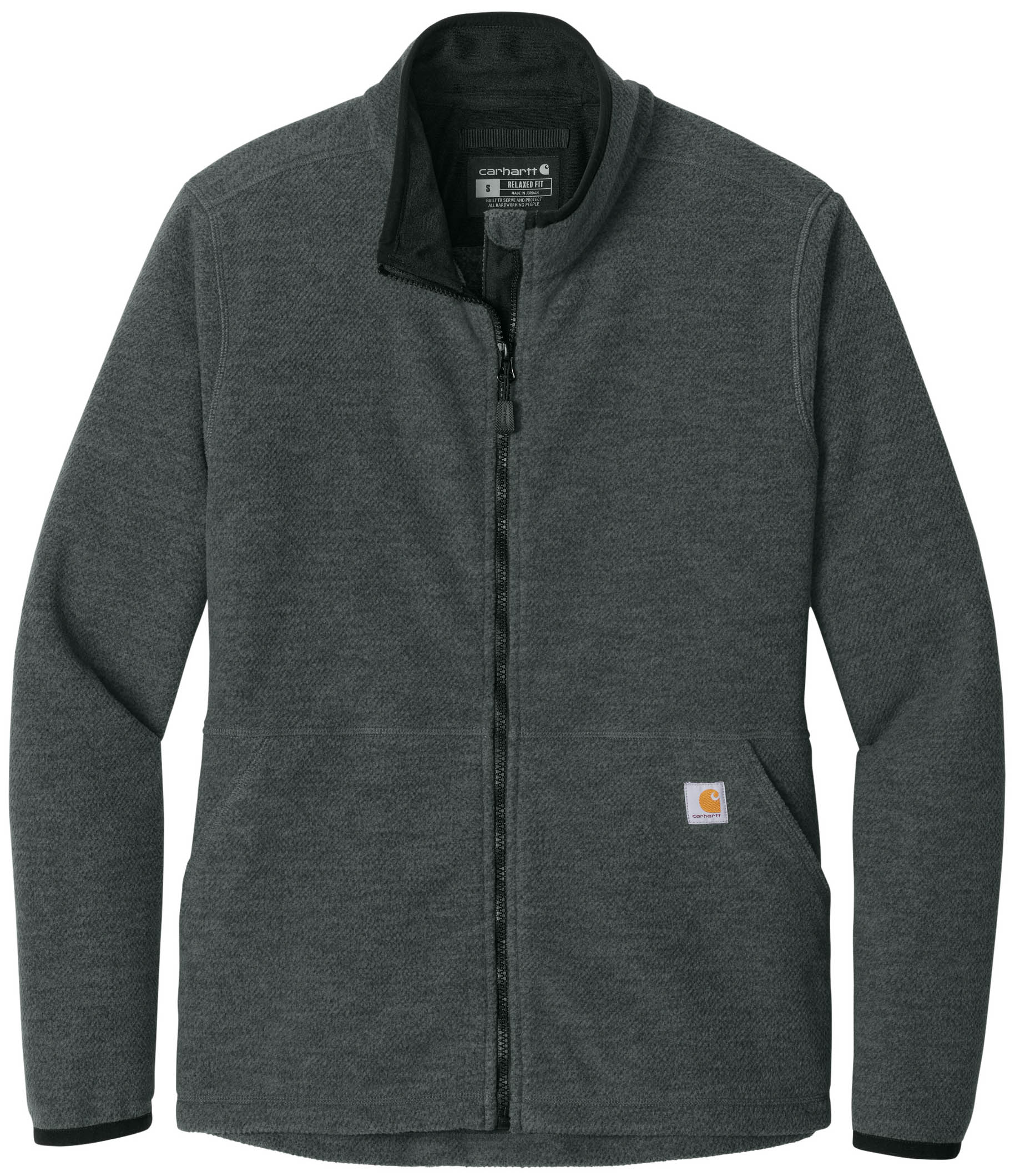 Carhartt Womens Textured Full Zip Fleece Jacket in Carbon Heather