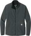 An image of a Custom Carhartt Womens Textured Full Zip Fleece Jacket in Carbon Heather!