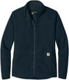 An image of a Custom Carhartt Womens Textured Full Zip Fleece Jacket in Navy!