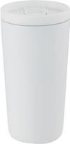 An image of a Custom Carissa 14 oz Vacuum Insulated Tumbler with Slide Lid in White!